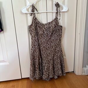 Brown and White romper